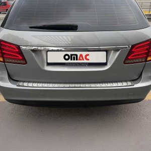 Mercedes-Benz E-Class Rear Bumper Sill Cover - Omac - Stainless Steel - Gloss Silver - '10-'13